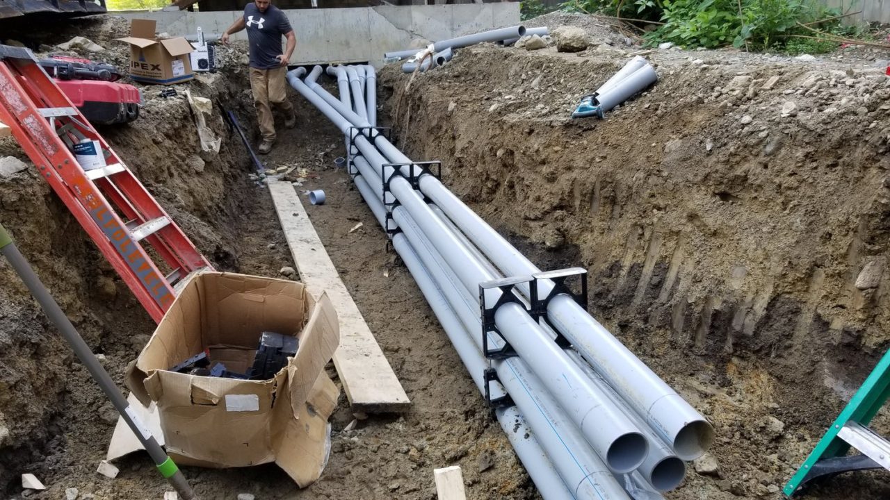 commercial generator installation pipes